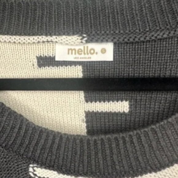 Mello. Multi Pattern Color Block Boat Neck Sweater - Picture 3 of 4